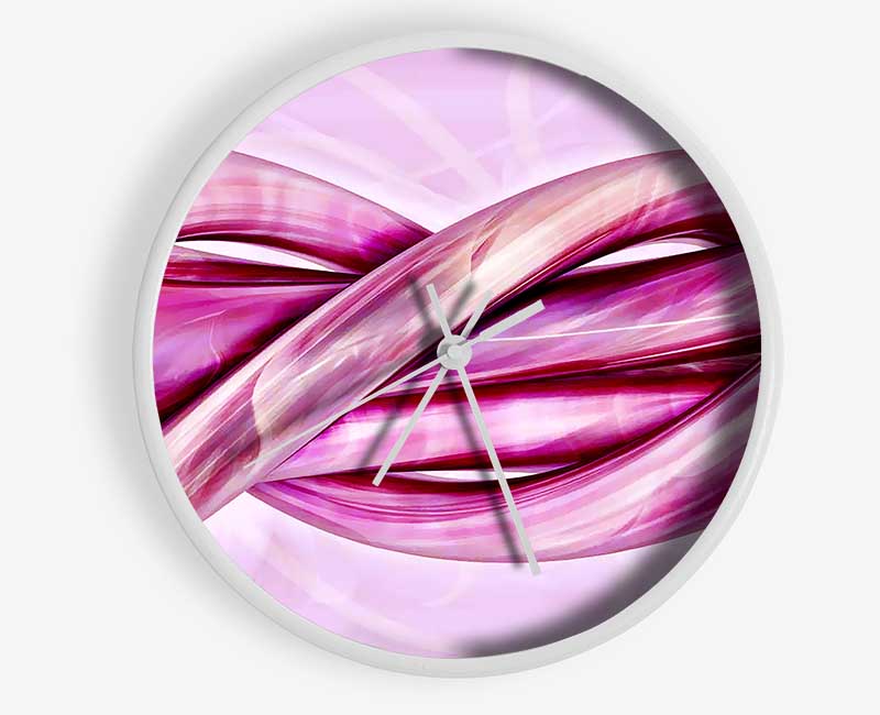 Pink Knots Clock - Wallart-Direct UK