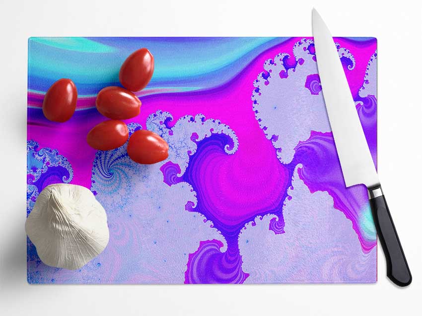 Psychedelic Wave Glass Chopping Board