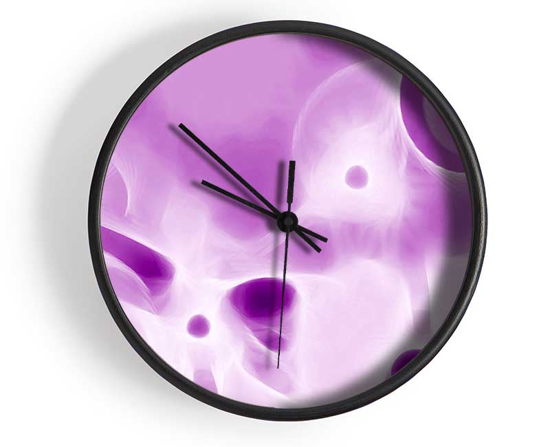 Psychedelic Garden Purple Clock - Wallart-Direct UK