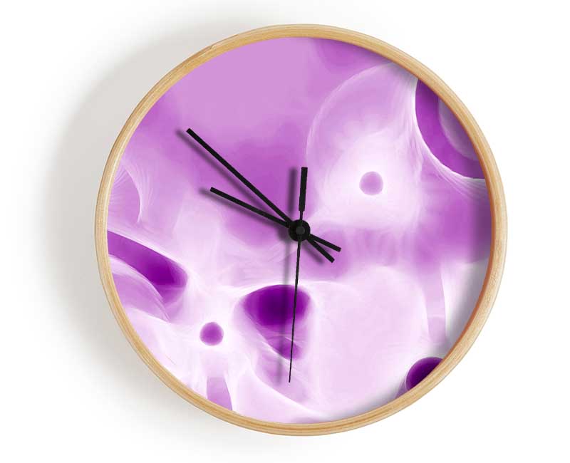 Psychedelic Garden Purple Clock - Wallart-Direct UK