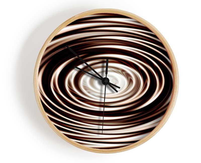 Perfect Chocolate Ripple Clock - Wallart-Direct UK