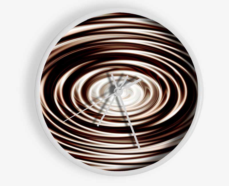 Perfect Chocolate Ripple Clock - Wallart-Direct UK