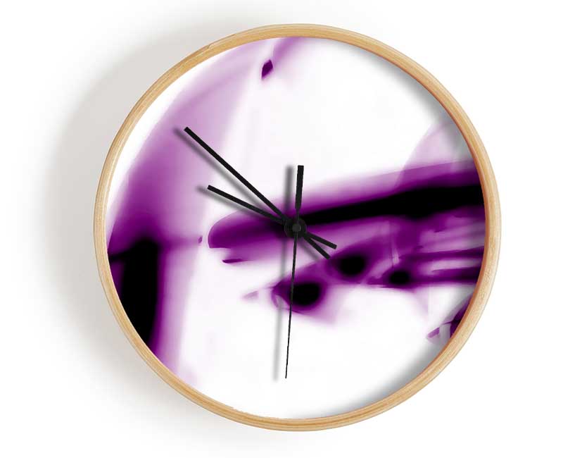 Purple Alien Planet Clock - Wallart-Direct UK