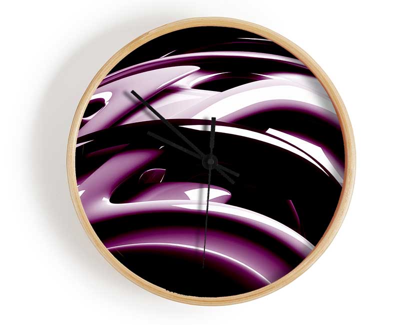 Purple Bend Clock - Wallart-Direct UK