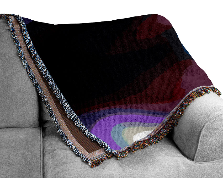 Purple Shadow Woven Blanket