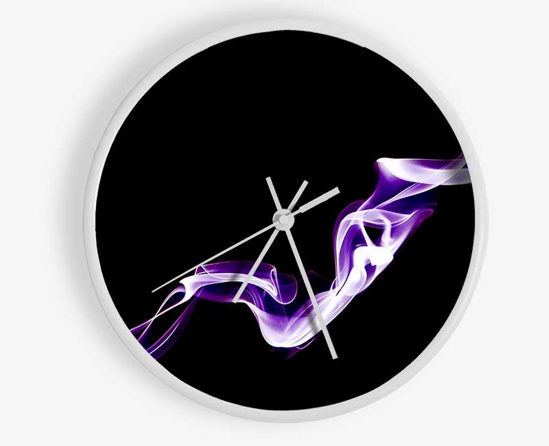 Purple Silk Clock - Wallart-Direct UK