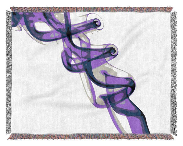 Purple Smoke Twist Woven Blanket