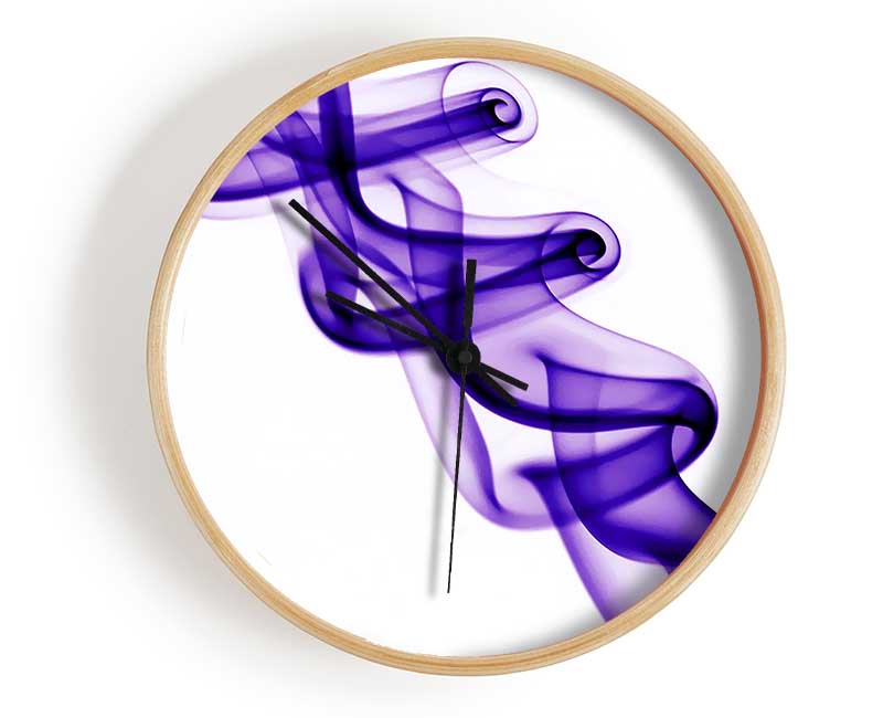 Purple Smoke Twist Clock - Wallart-Direct UK