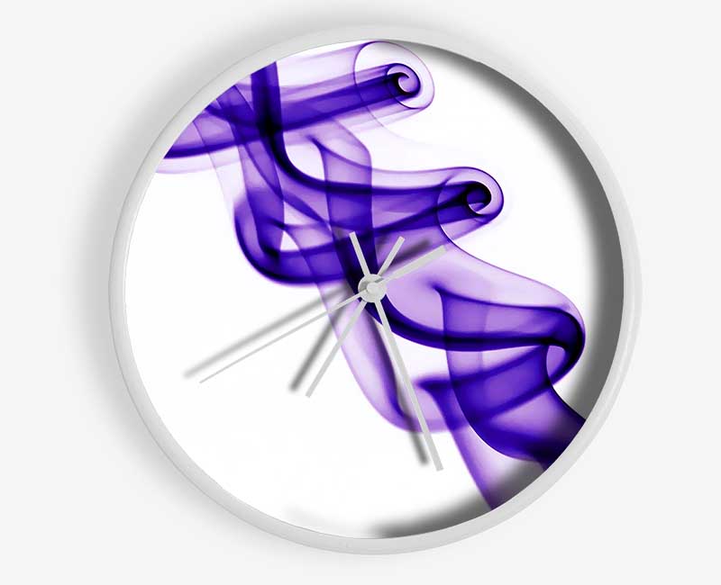 Purple Smoke Twist Clock - Wallart-Direct UK