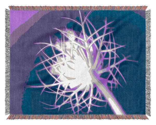 Purple Thorns Woven Blanket