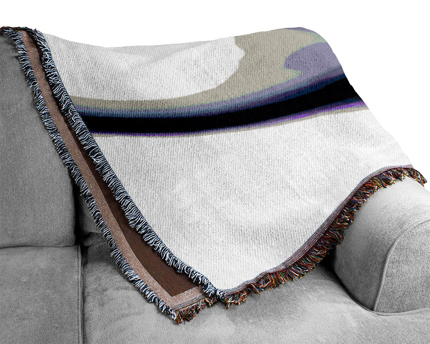 Purple Time Tunnel Woven Blanket