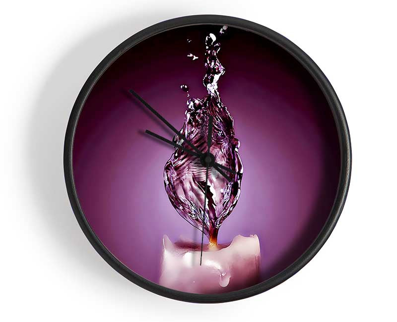 Purple Water Candle Clock - Wallart-Direct UK