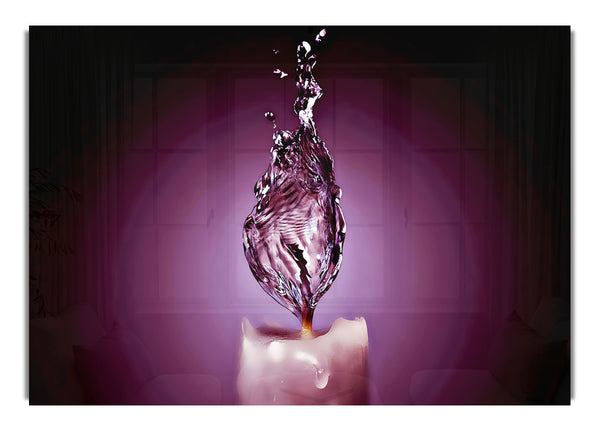 Purple Water Candle