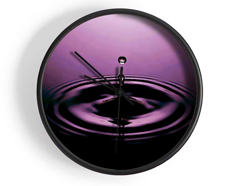 Purple Water Droplet Clock - Wallart-Direct UK