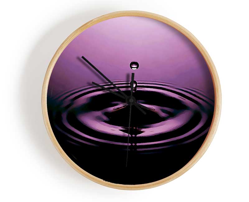 Purple Water Droplet Clock - Wallart-Direct UK