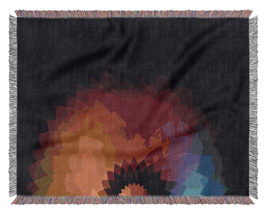 Rainbow Pyramids Woven Blanket