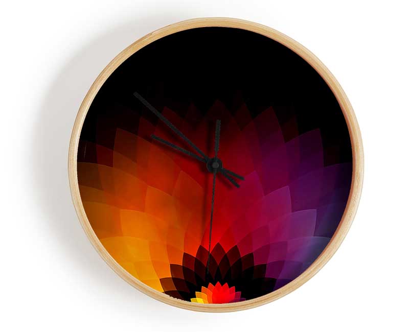 Rainbow Pyramids Clock - Wallart-Direct UK