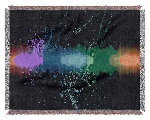 Rainbow Color Splatter Woven Blanket