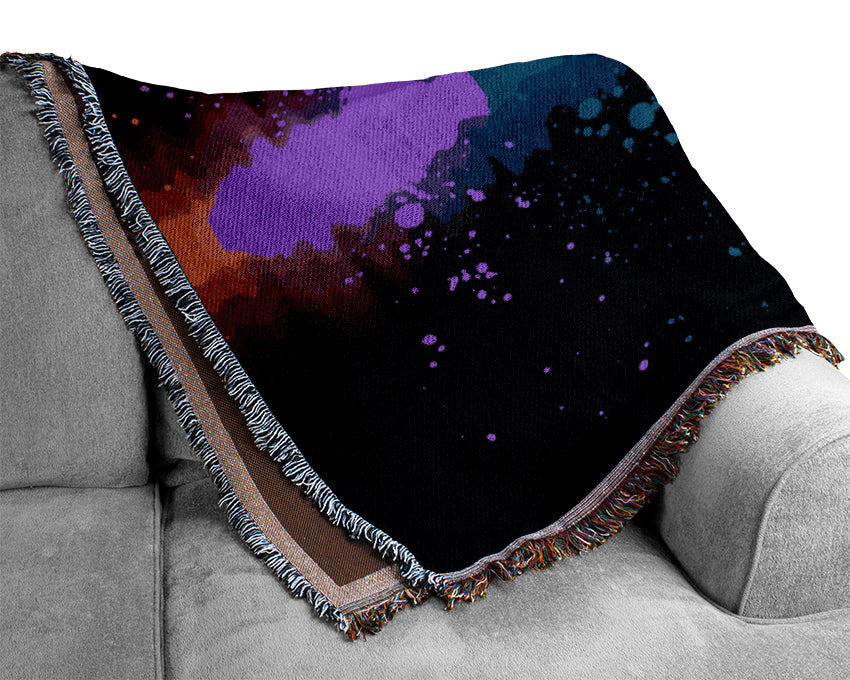 Rainbow Color Splatter Woven Blanket