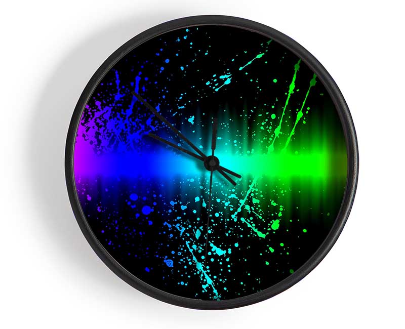 Rainbow Color Splatter Clock - Wallart-Direct UK