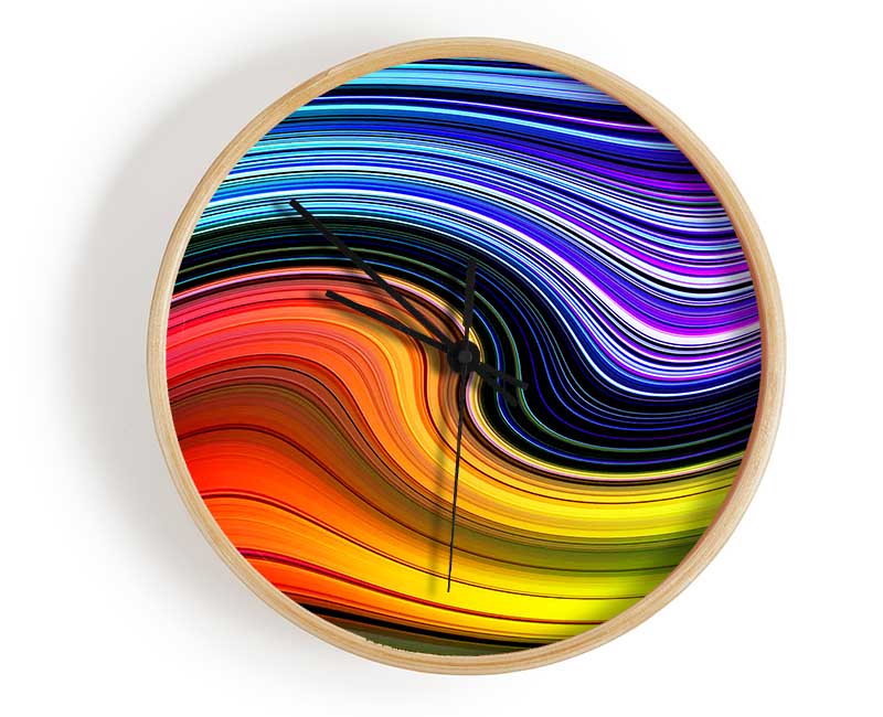 Rainbow Flow Clock - Wallart-Direct UK