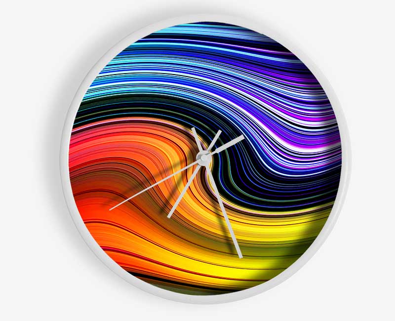 Rainbow Flow Clock - Wallart-Direct UK