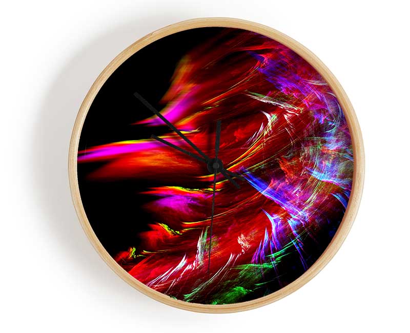 Rainbow Inferno Clock - Wallart-Direct UK