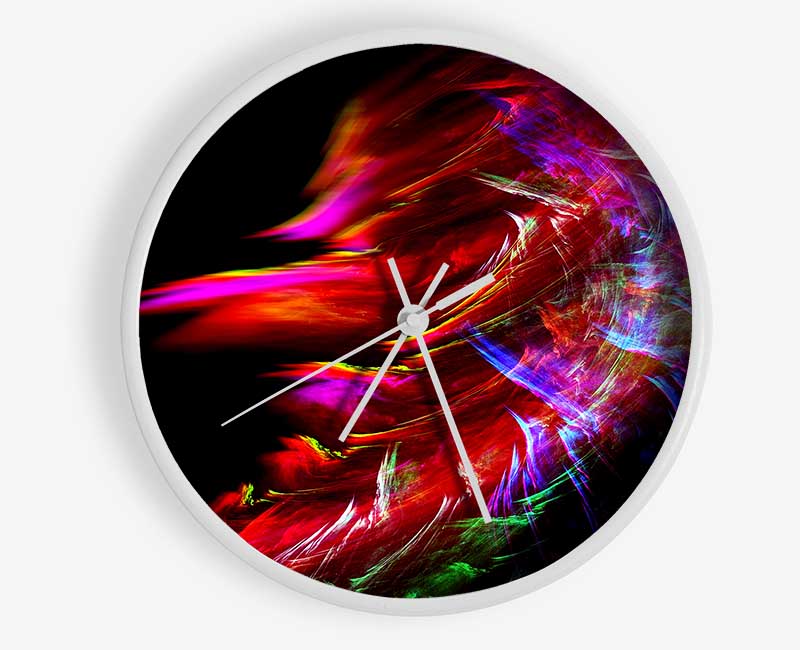 Rainbow Inferno Clock - Wallart-Direct UK