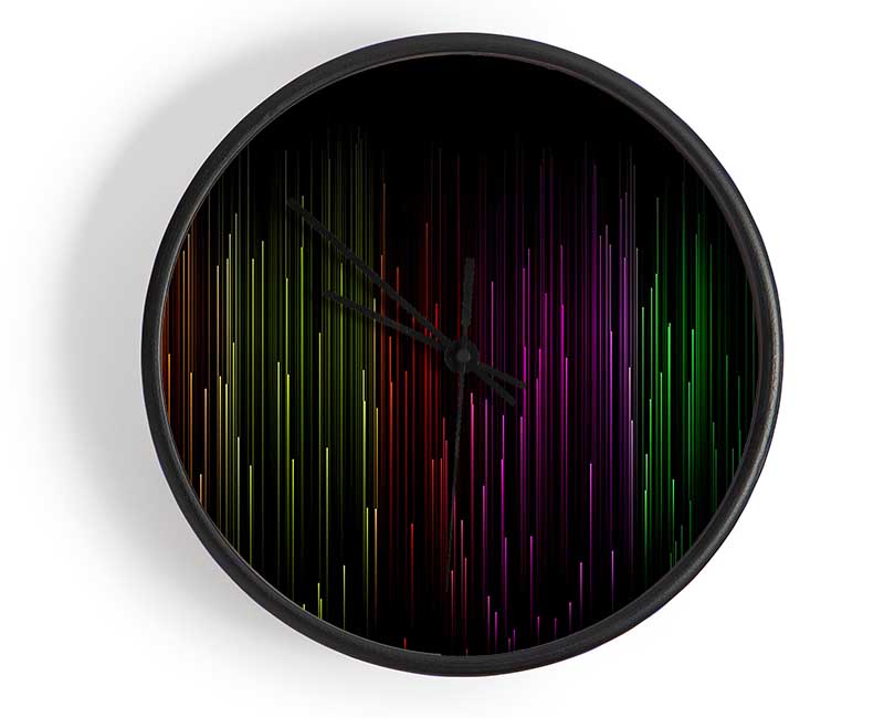 Rainbow Lines Clock - Wallart-Direct UK