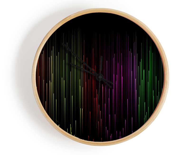 Rainbow Lines Clock - Wallart-Direct UK