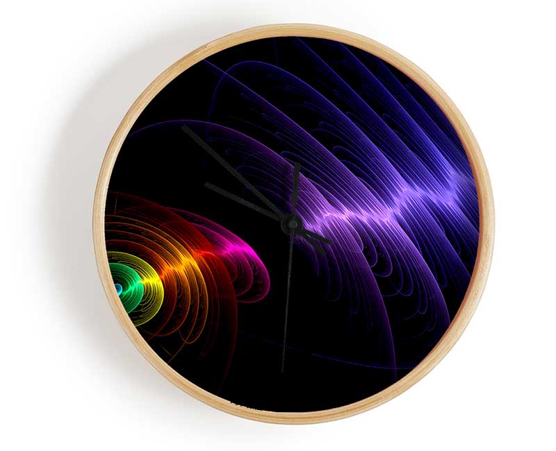 Rainbow Ripple Clock - Wallart-Direct UK