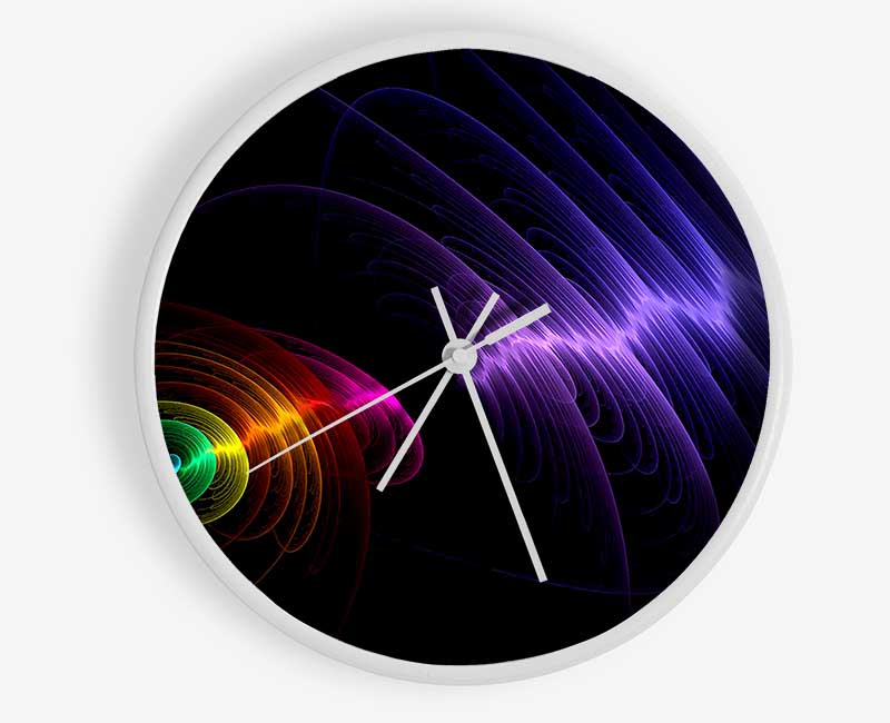 Rainbow Ripple Clock - Wallart-Direct UK