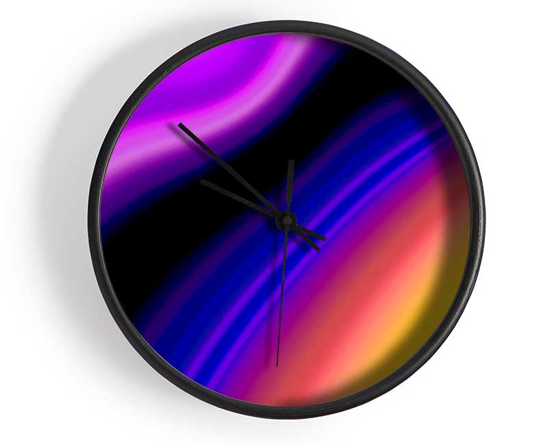 Rainbow Smears Clock - Wallart-Direct UK