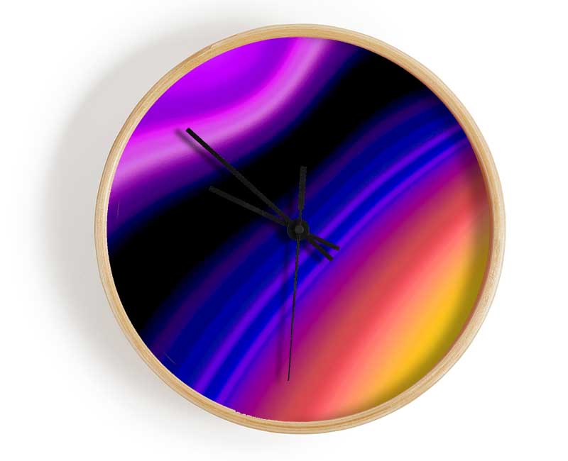 Rainbow Smears Clock - Wallart-Direct UK