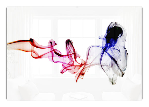 Rainbow Smoke Abstract Canvasb