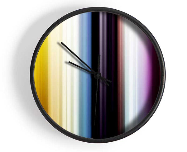 Rainbow Stripes Clock - Wallart-Direct UK