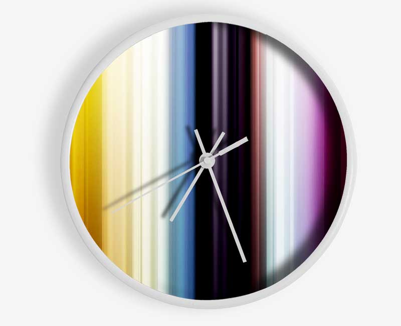 Rainbow Stripes Clock - Wallart-Direct UK