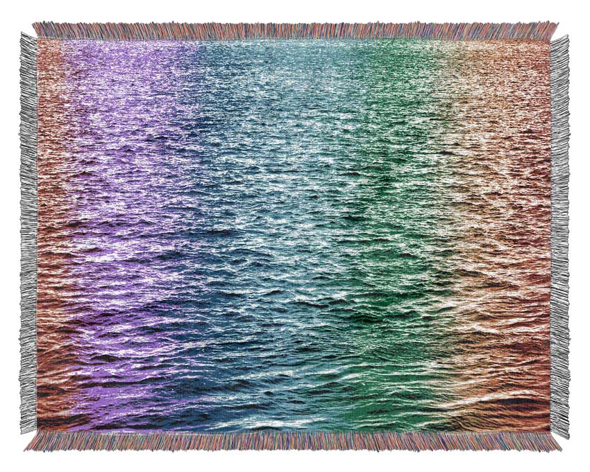 Rainbow Waters Woven Blanket