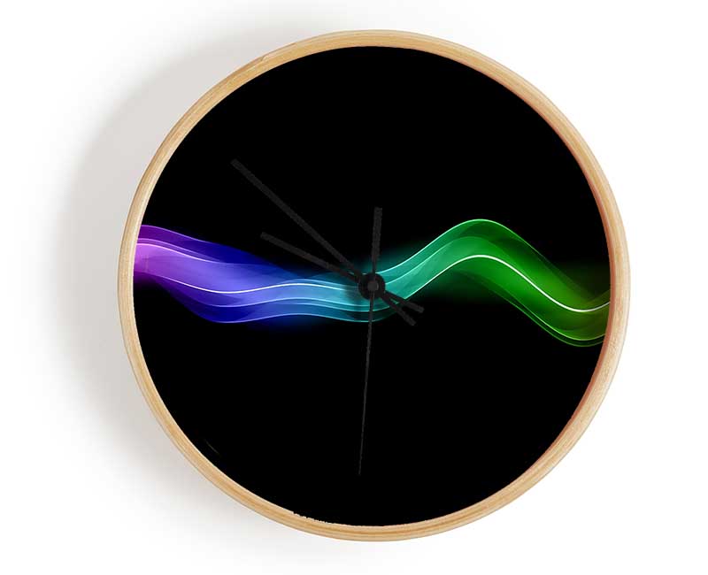 Rainbow Wave Clock - Wallart-Direct UK