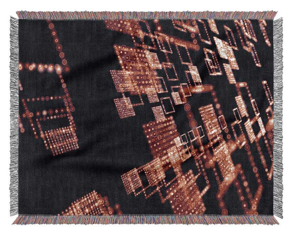 Red City Lights Woven Blanket