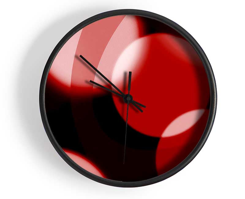 Red Disco Lights Clock - Wallart-Direct UK