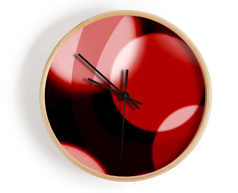 Red Disco Lights Clock - Wallart-Direct UK