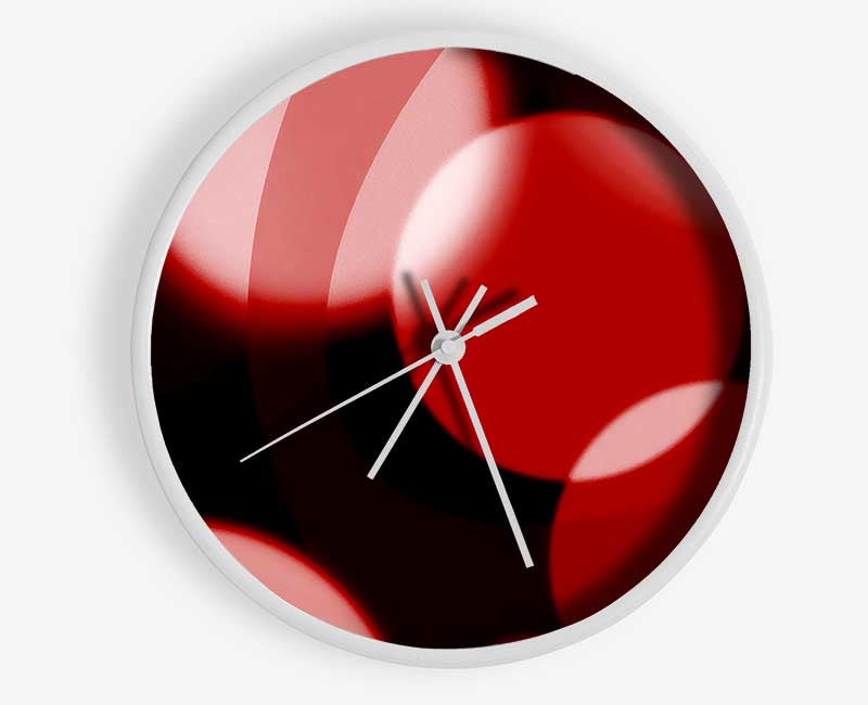 Red Disco Lights Clock - Wallart-Direct UK