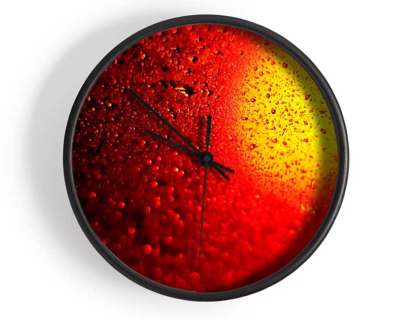 Red Drops Clock - Wallart-Direct UK