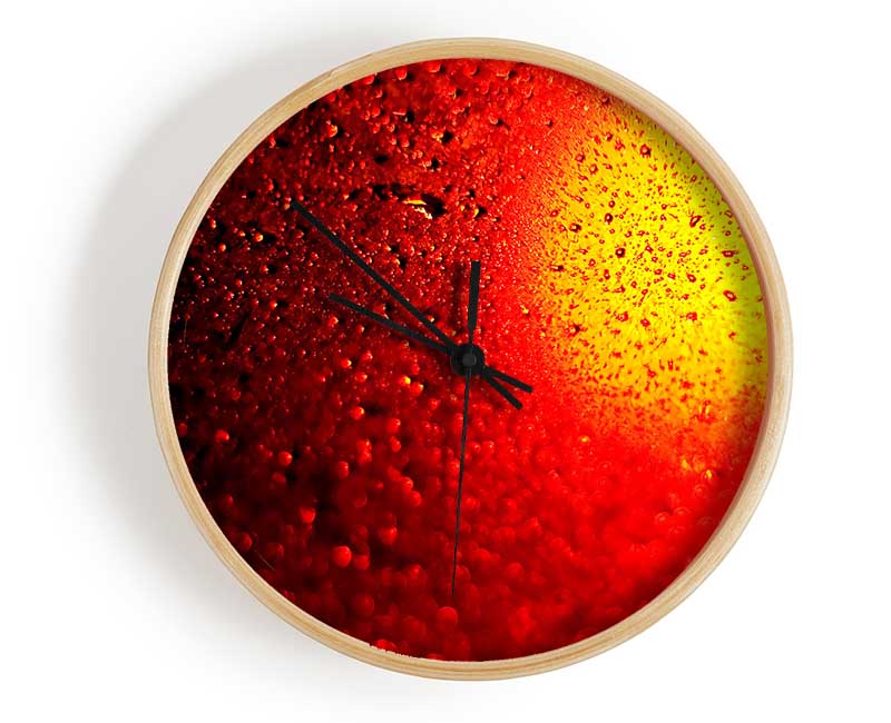 Red Drops Clock - Wallart-Direct UK