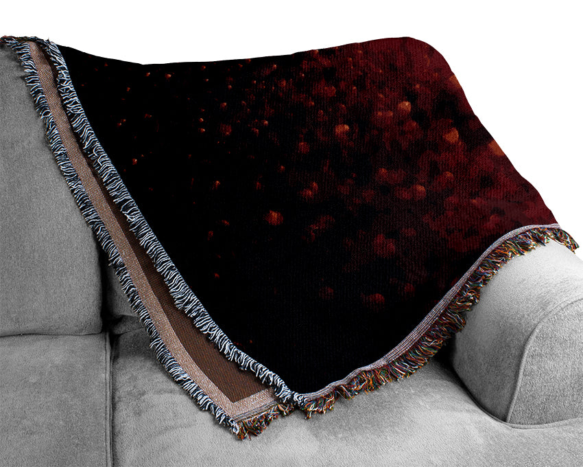 Red Drops Woven Blanket