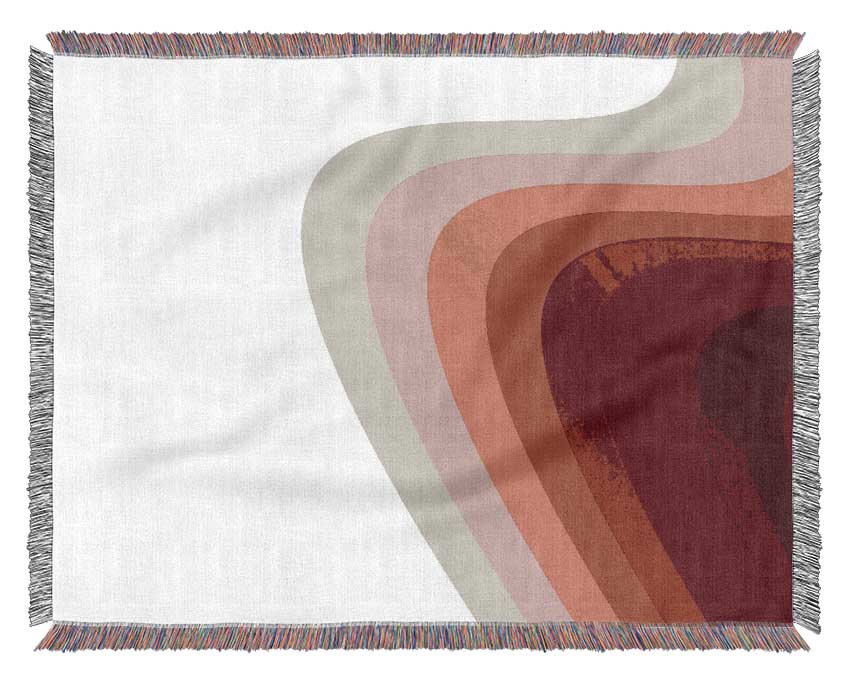 Red Hills Of Time Woven Blanket