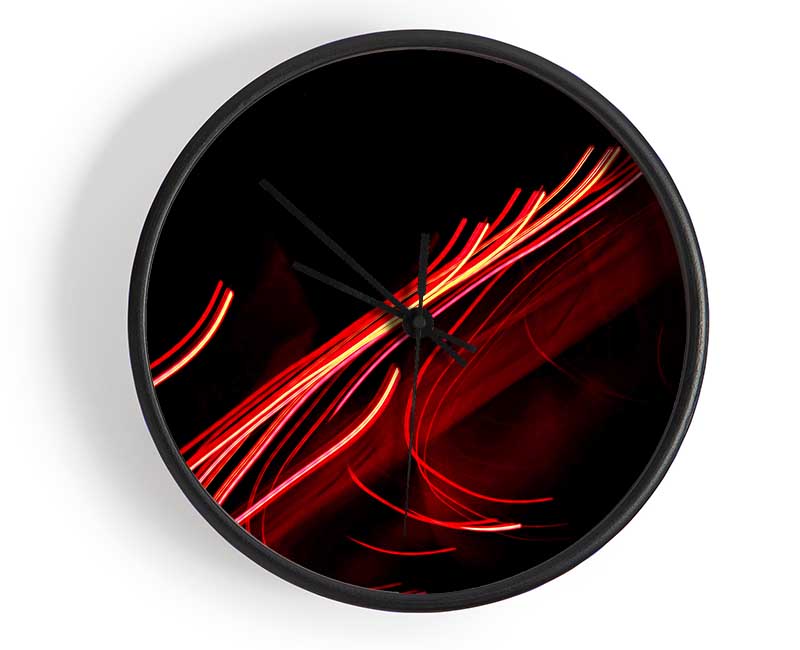 Red Flow Clock - Wallart-Direct UK