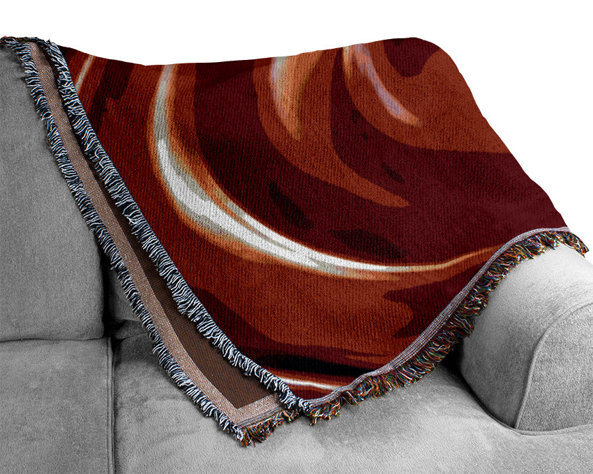 Red Galaxy Twist Woven Blanket