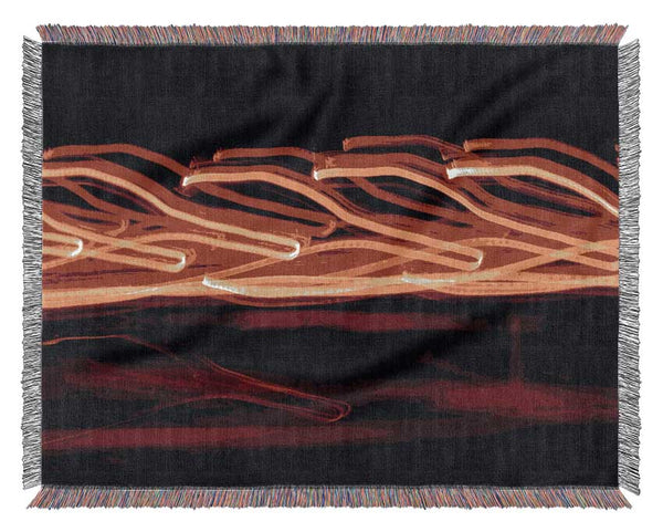 Red Light Beams Woven Blanket